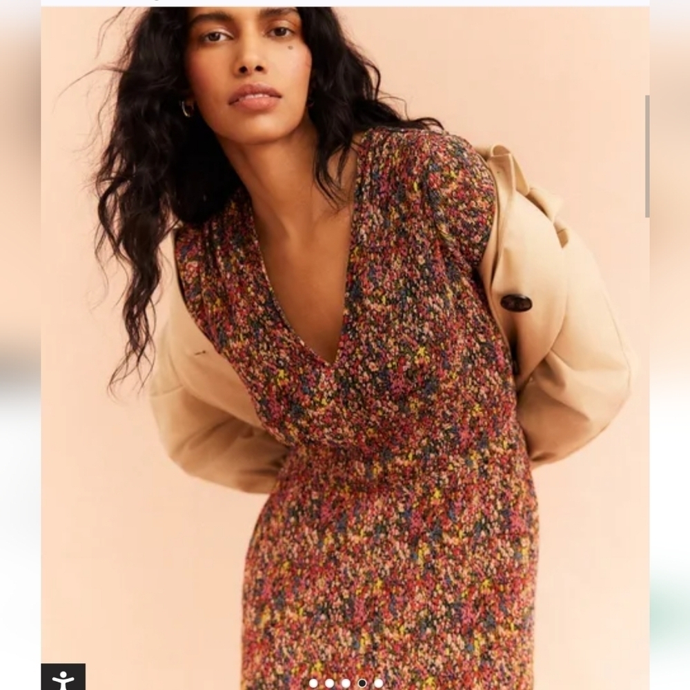 Boden Plisse Midi Dress